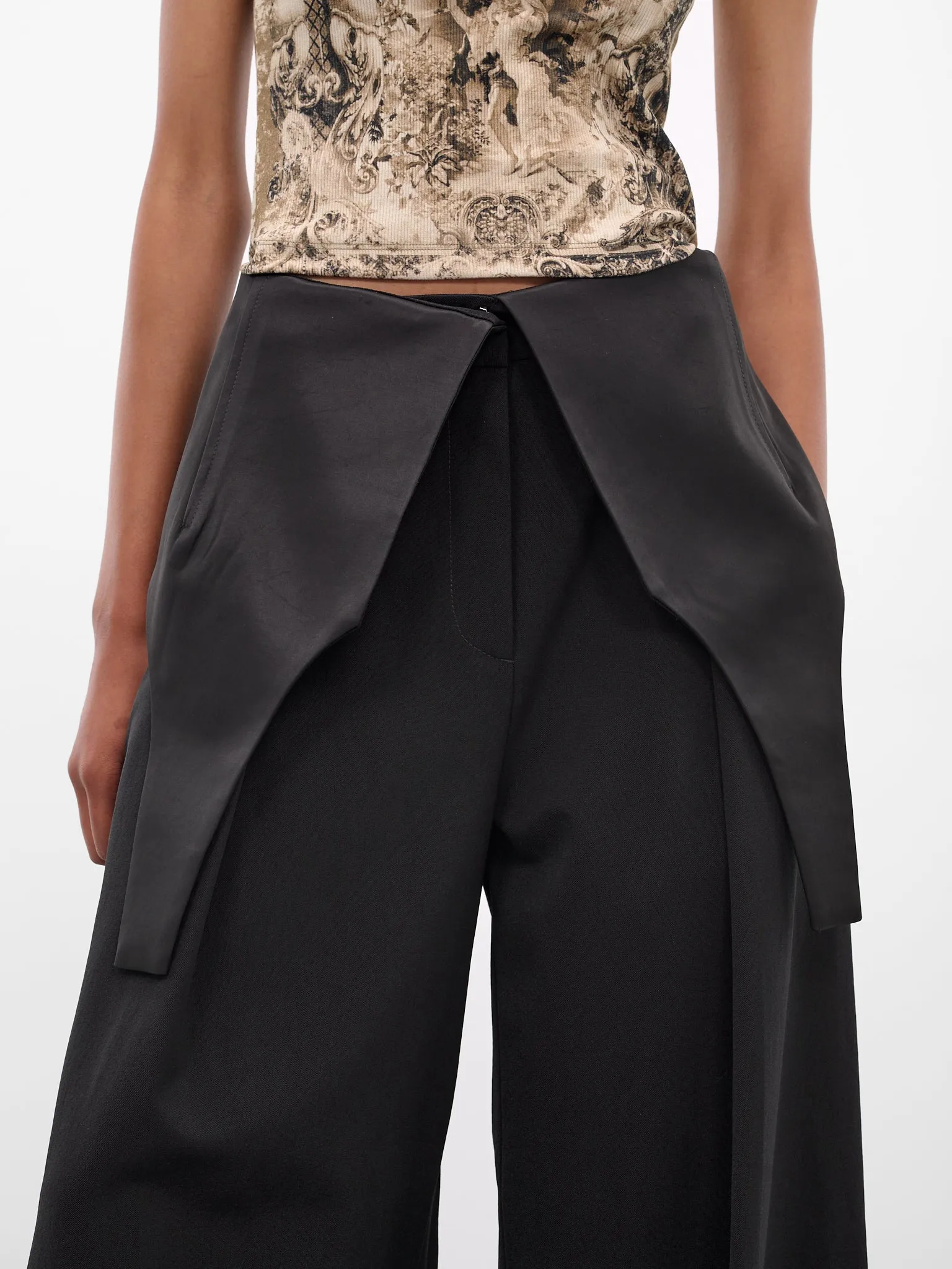 The Black Bodysuit Suit Pants (25-03-W-TR014-W002-BLACK) sold by lorenzo product image thumbnail 5