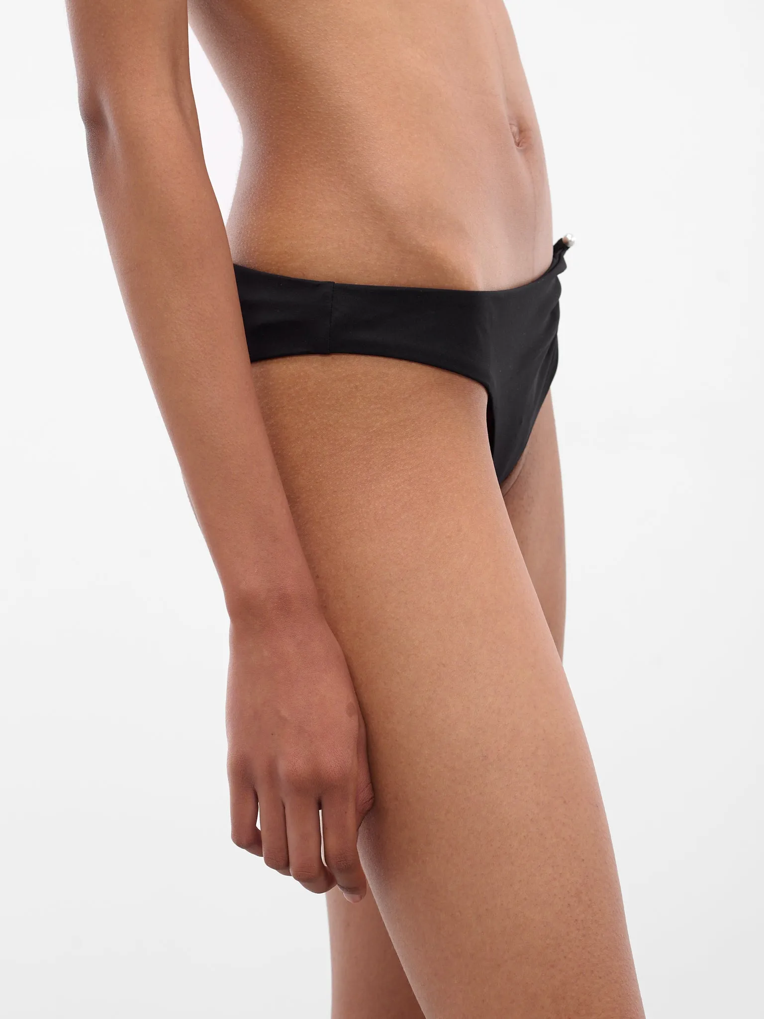Black Ruched Crescent Side Briefs (25027223-BLACK) sold by lorenzo product image thumbnail 5