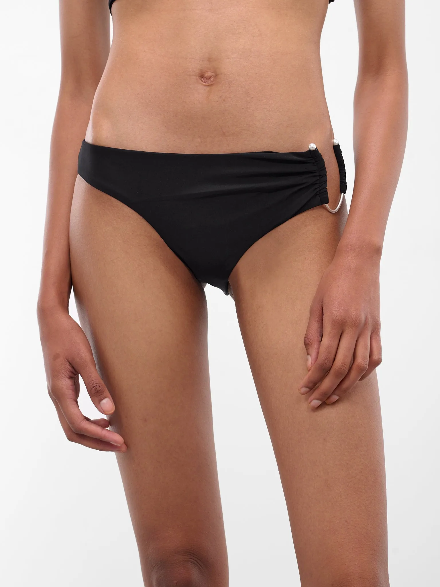 Black Ruched Crescent Side Briefs (25027223-BLACK) sold by lorenzo product image thumbnail 4