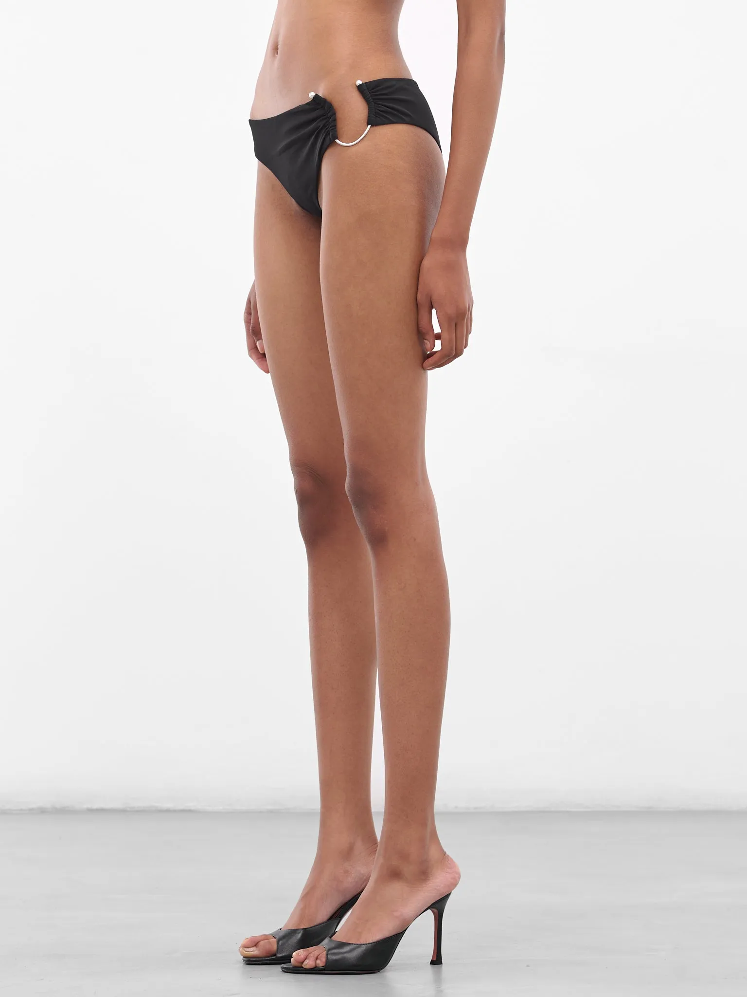 Black Ruched Crescent Side Briefs (25027223-BLACK) sold by lorenzo product image thumbnail 2