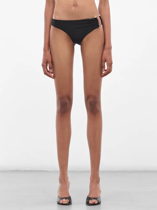 Black Ruched Crescent Side Briefs (25027223-BLACK) sold by lorenzo