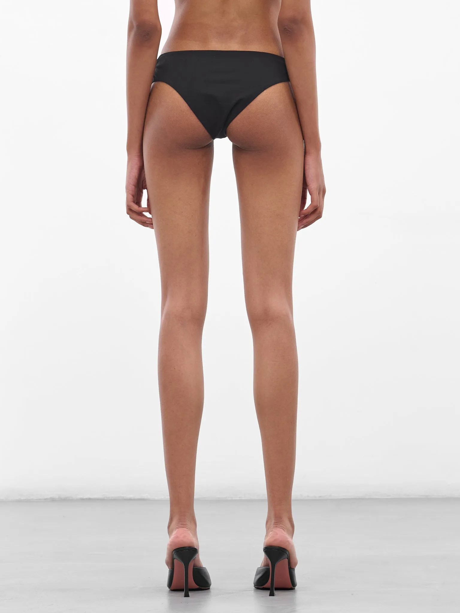 Black Ruched Crescent Side Briefs (25027223-BLACK) sold by lorenzo product image thumbnail 3