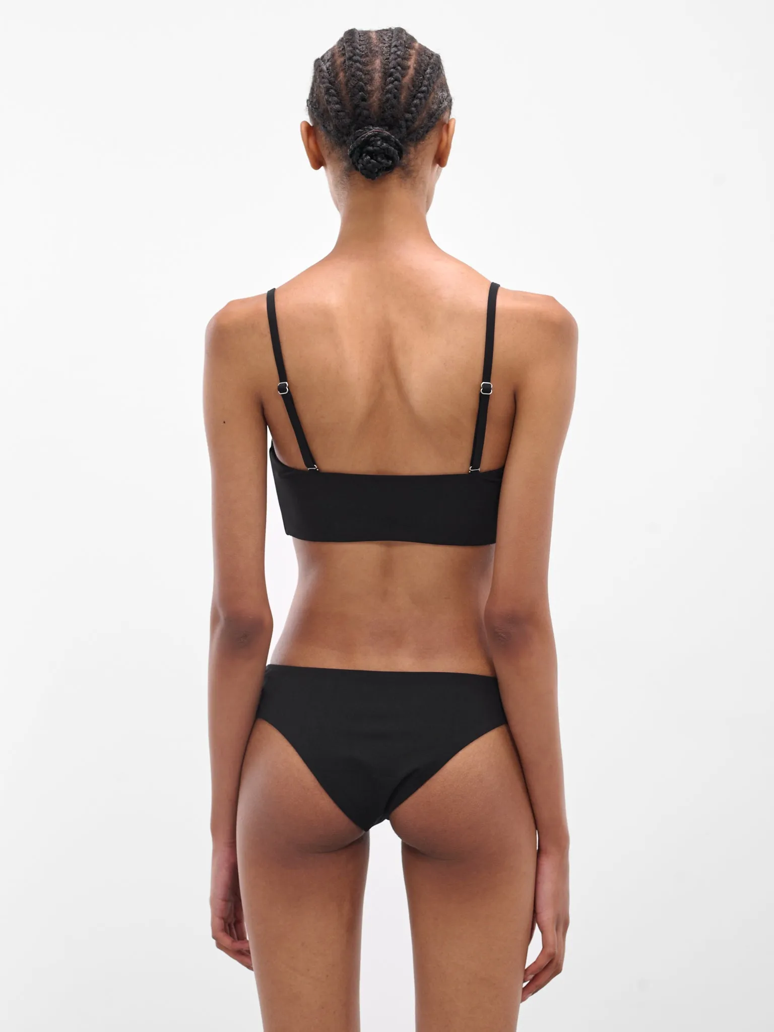 Black Ruched Crescent Bandeau Top (25027216-BLACK) sold by lorenzo product image thumbnail 3