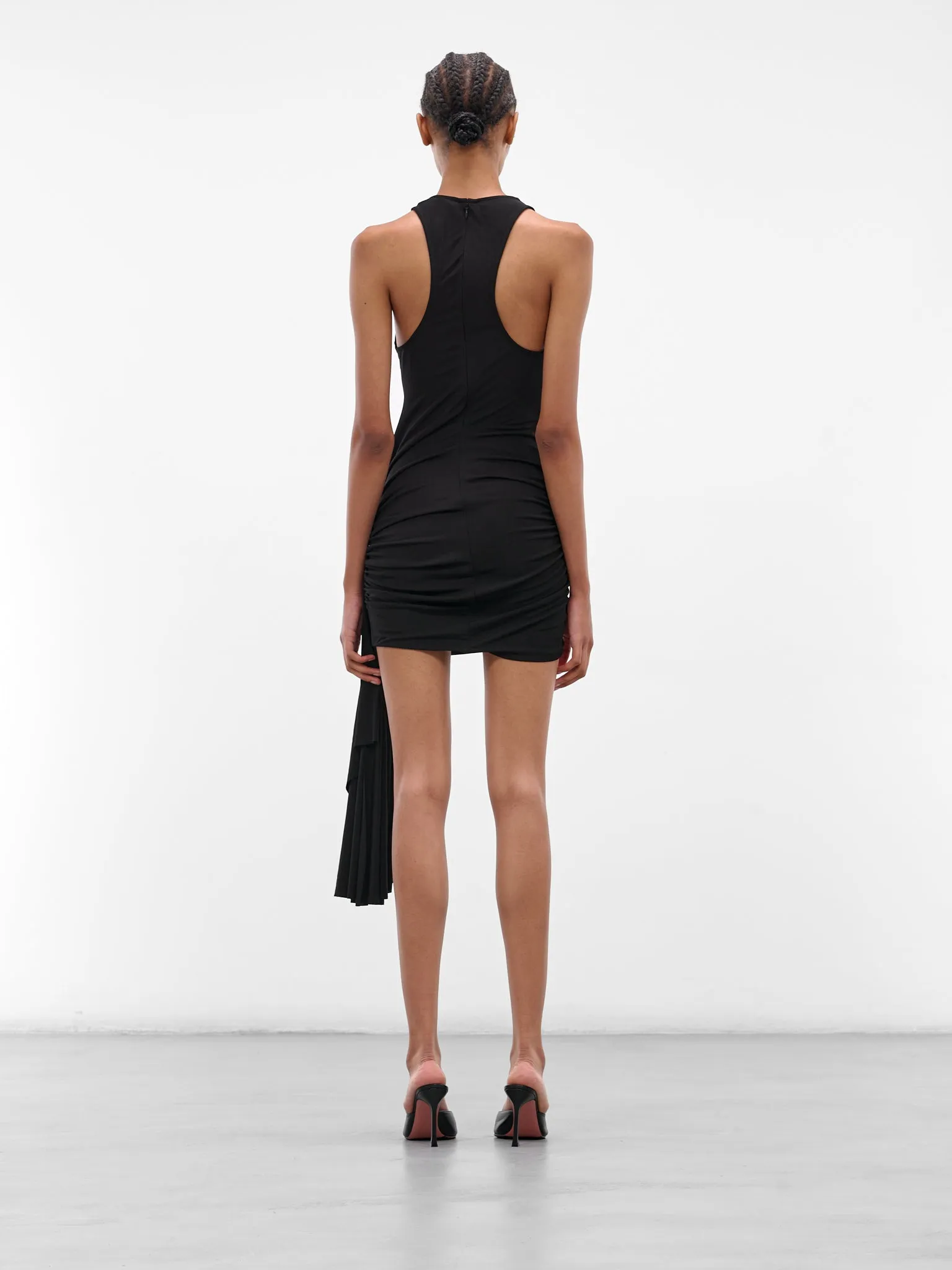Black Salacia Ruched Mini Dress (25023308-BLACK) sold by lorenzo product image thumbnail 3