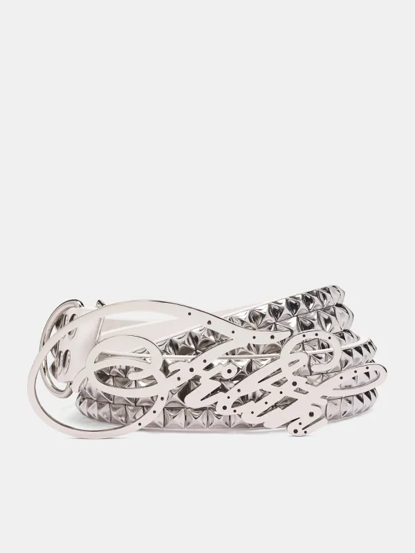 Studded 'Filth' Heavy Metal Belt (HEAVY-METAL-BLEACH-ONYX) sold by lorenzo