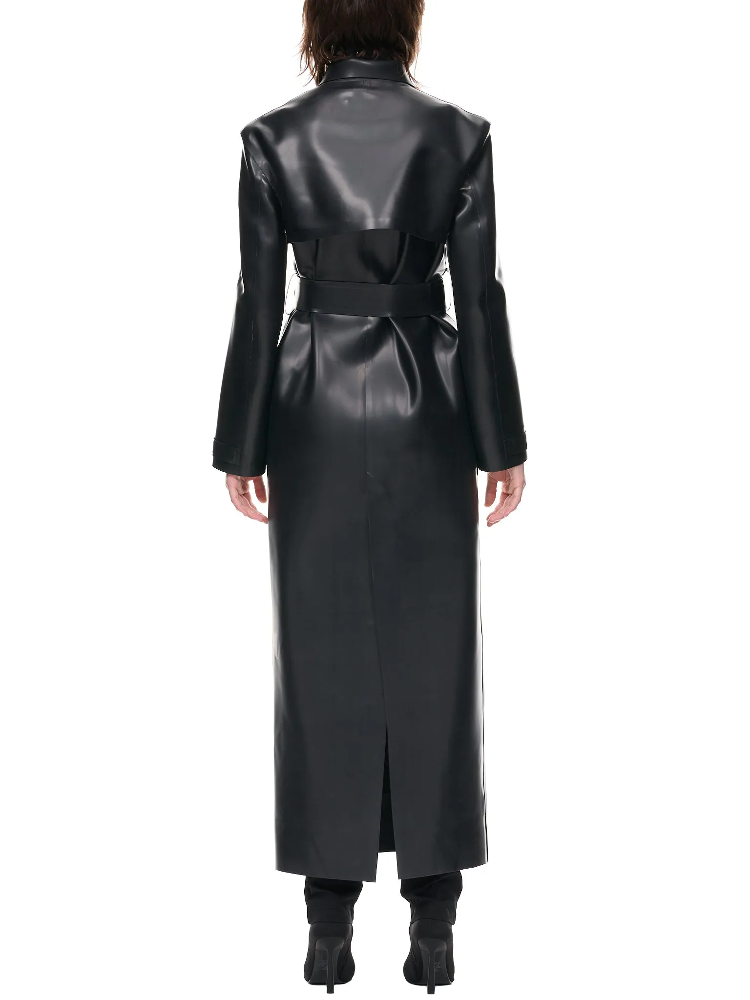 Black Latex Maxi Trench (WC056LX-LA-BLACK) sold by lorenzo product image thumbnail 3