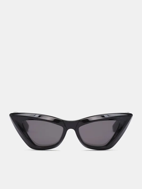 Angle Pointed Cat Eye Sunglasses (660165V2330-1049-BLACK-GREY) sold by lorenzo