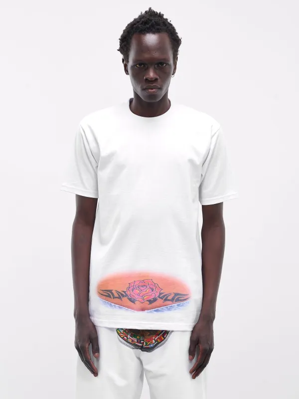 Tramp Stamp Graphic Tee (TRAMP-STAMP-WHITE) sold by lorenzo