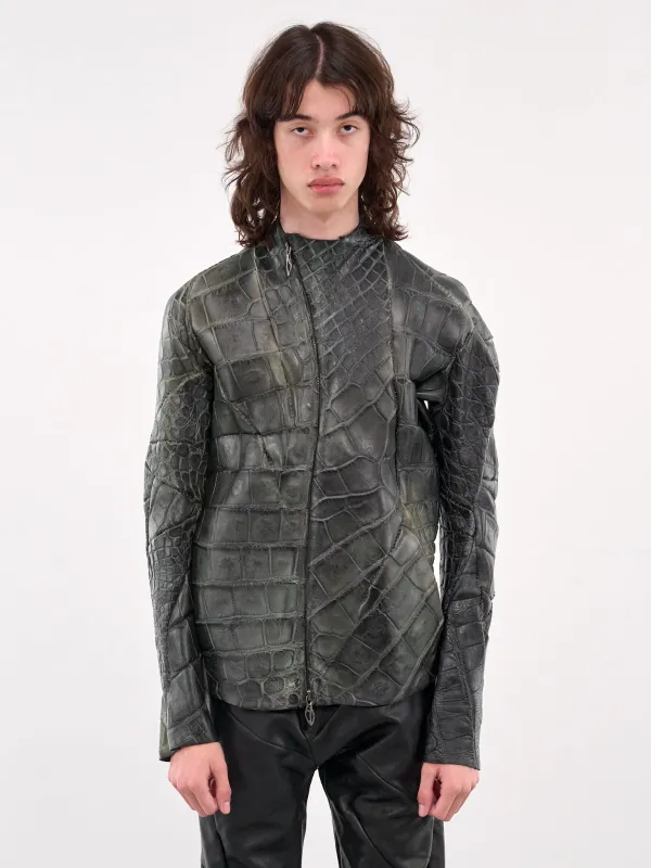 Distortion Alligator Aviator Jacket (DISTORTION-AVIATOR-BLACK) sold by lorenzo