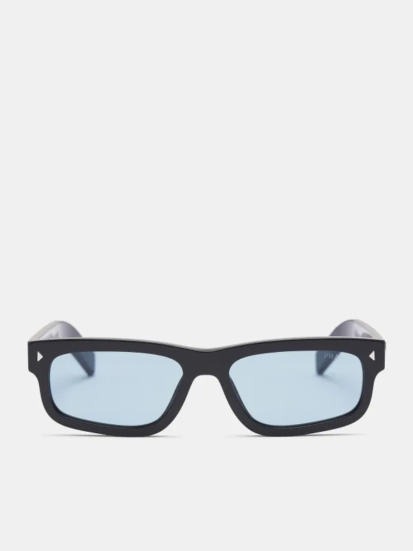 PR B11S Rectangular Sunglasses (0PR-B11S-BLACK-BLUE-VINTAGE) sold by lorenzo