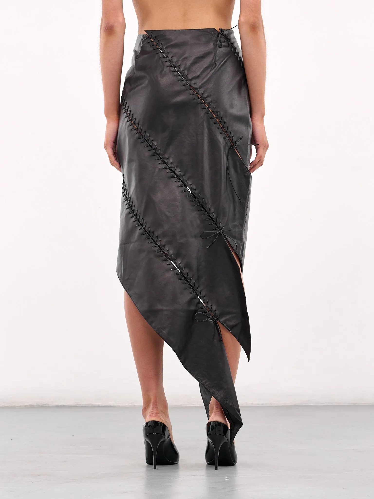 Emma Skirt (SK023-W-LEA-BLACK) sold by lorenzo product image thumbnail 3