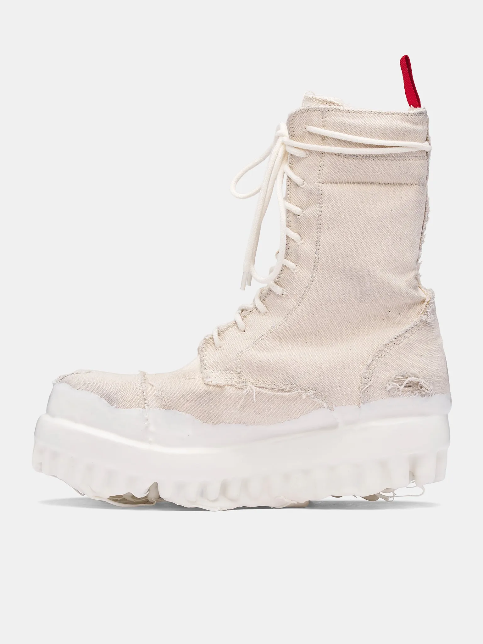 Canvas Miner Boots (FF5SMQ61AP-TE002-OFF-WHITE-WAX) sold by lorenzo product image thumbnail 3