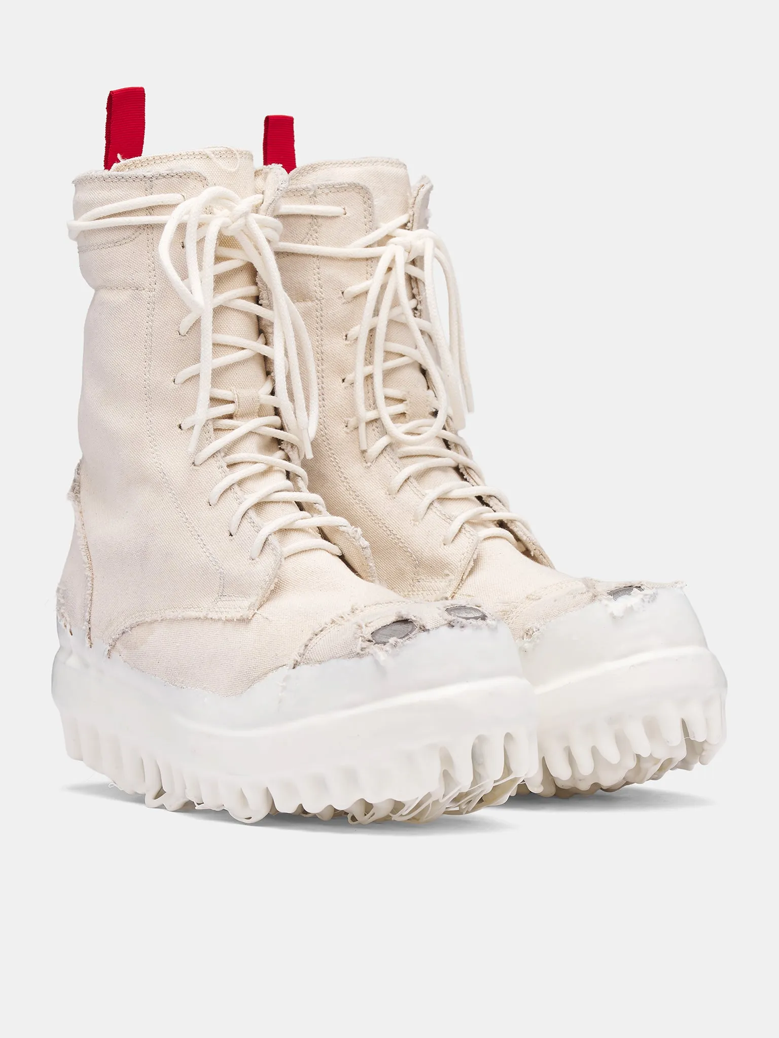 Canvas Miner Boots (FF5SMQ61AP-TE002-OFF-WHITE-WAX) sold by lorenzo product image thumbnail 2