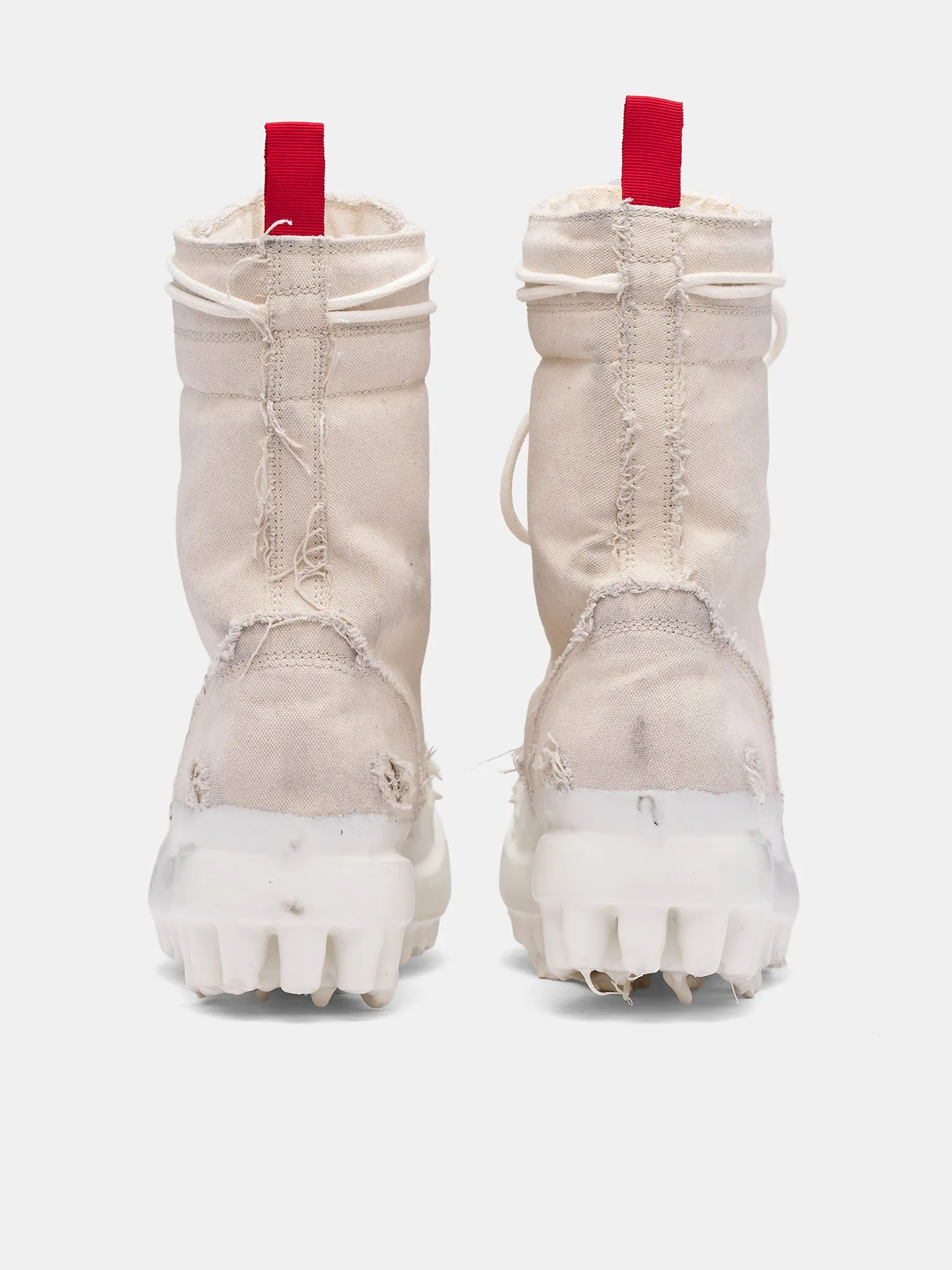 Canvas Miner Boots (FF5SMQ61AP-TE002-OFF-WHITE-WAX) sold by lorenzo product image thumbnail 4