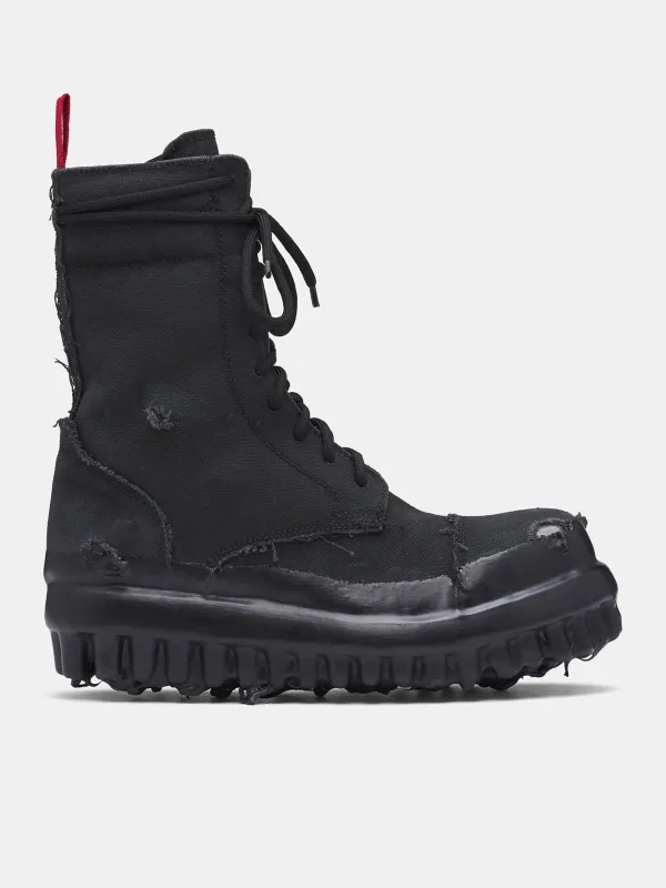 Canvas Miner Boots (FF5SMQ61AP-TE002-BLACK-WAX-SPR) sold by lorenzo