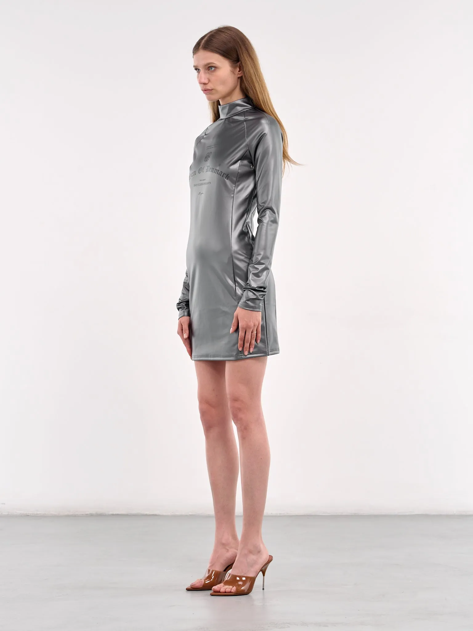 Rubber Mini Dress (W-134531-DARK-GREY) sold by lorenzo product image thumbnail 2