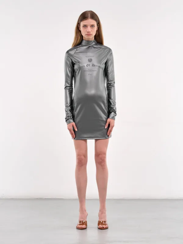 Rubber Mini Dress (W-134531-DARK-GREY) sold by lorenzo