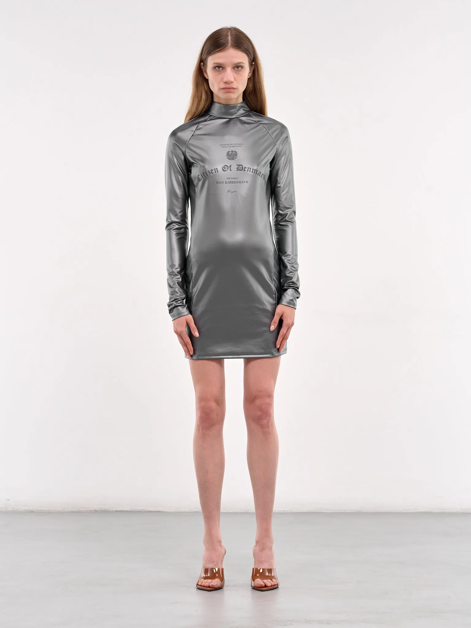 Rubber Mini Dress (W-134531-DARK-GREY) sold by lorenzo