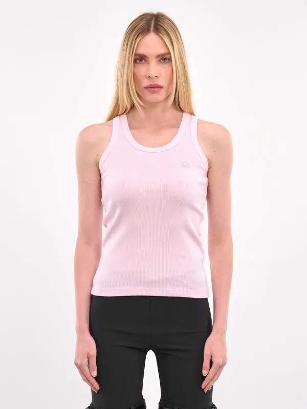Rib-Knit Logo Tank (COPJS12F5033-PINK) sold by lorenzo