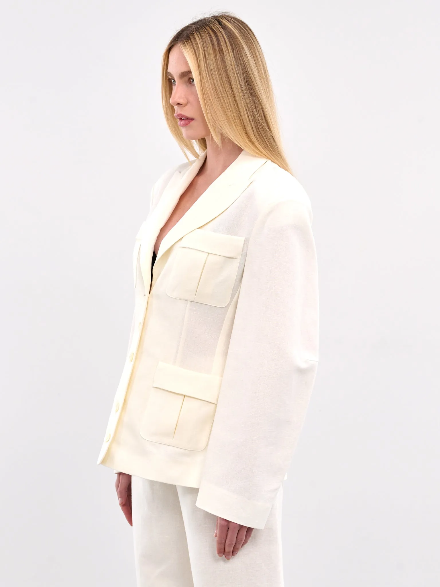 Tailored Cargo Blazer (ROWA15170ARA372-WHITE) sold by lorenzo product image thumbnail 2