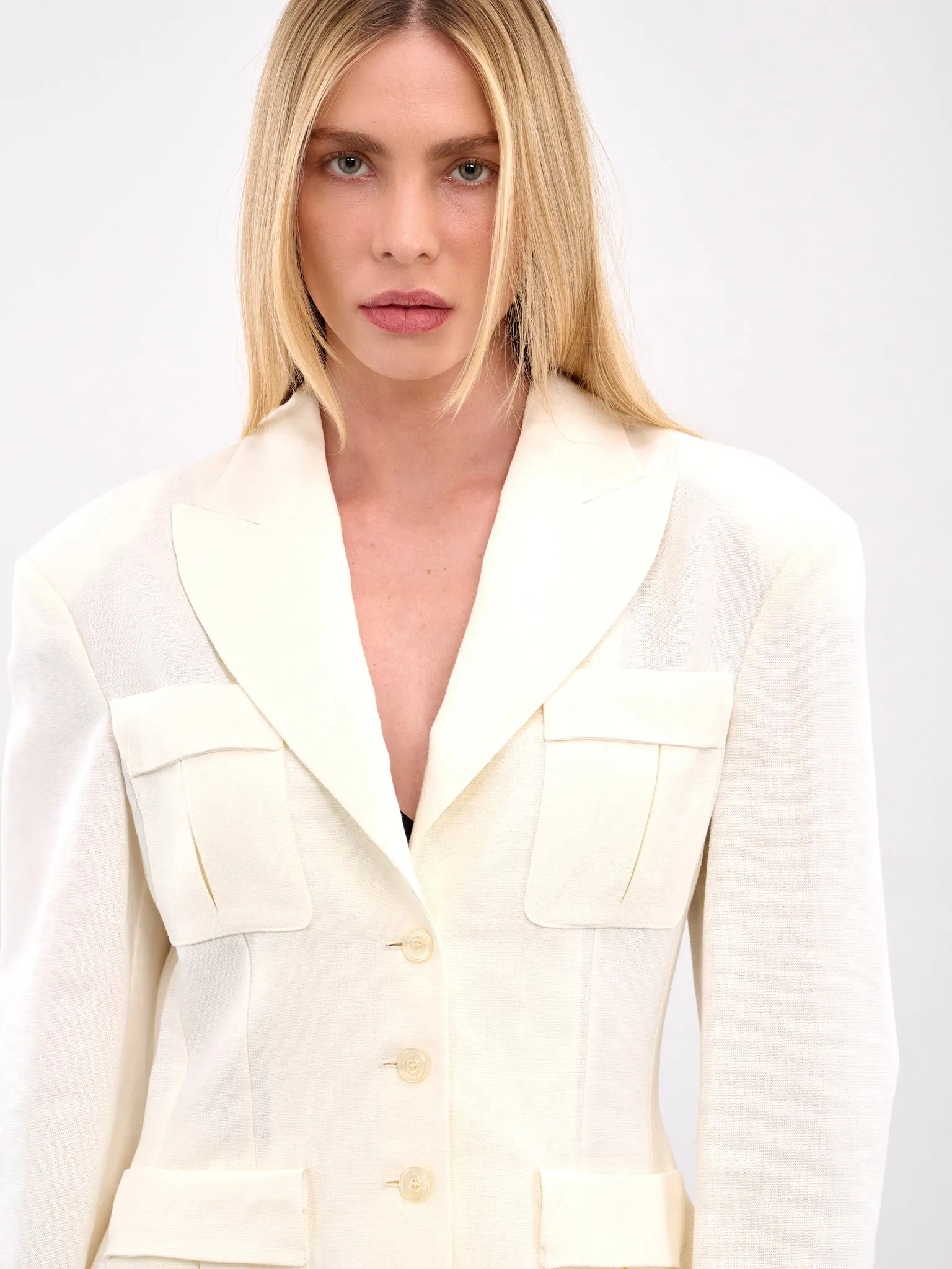 Tailored Cargo Blazer (ROWA15170ARA372-WHITE) sold by lorenzo product image thumbnail 4