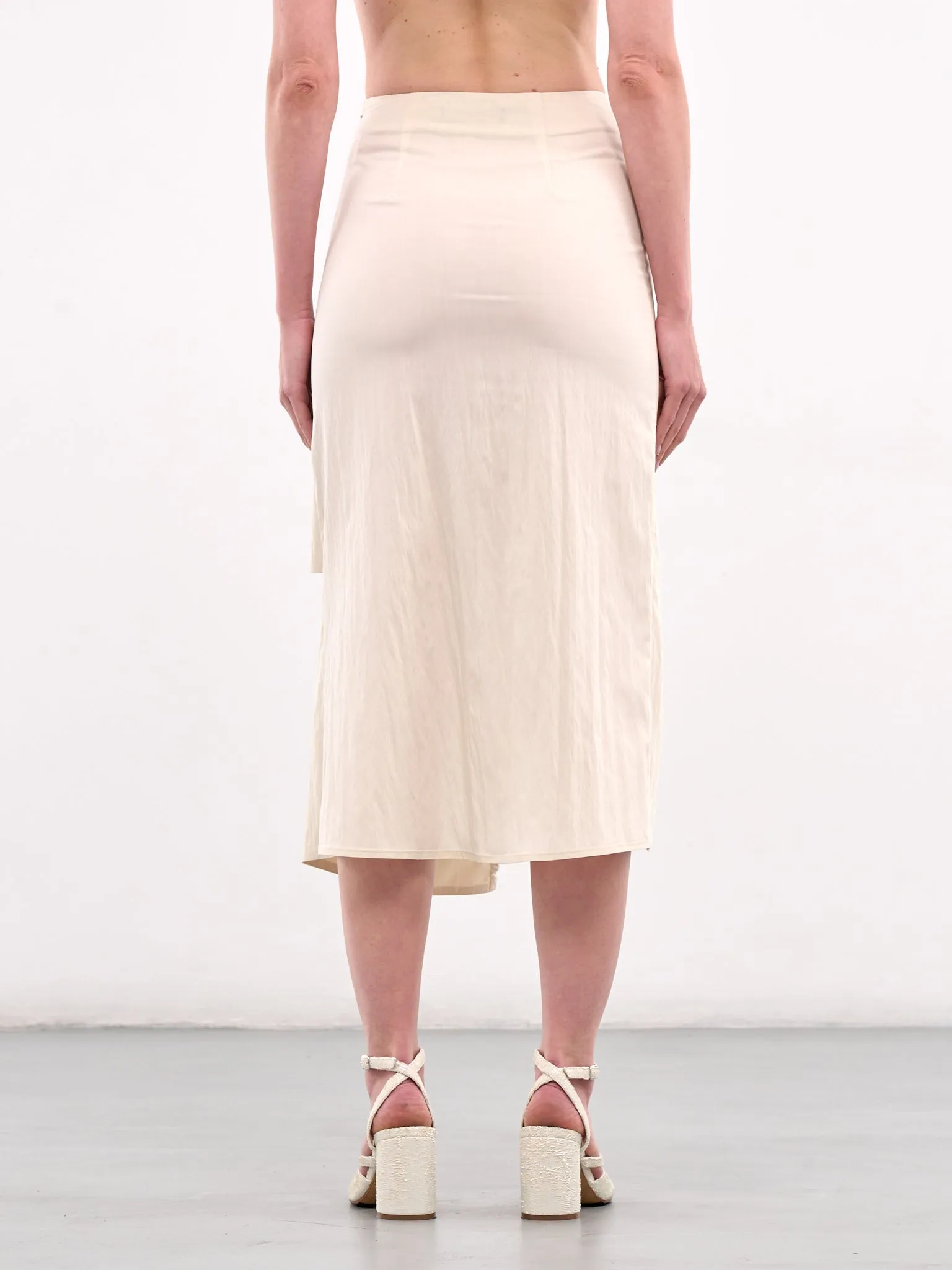 Cut-Out Midi Skirt (YR005SK04-BEIGE) sold by lorenzo product image thumbnail 3