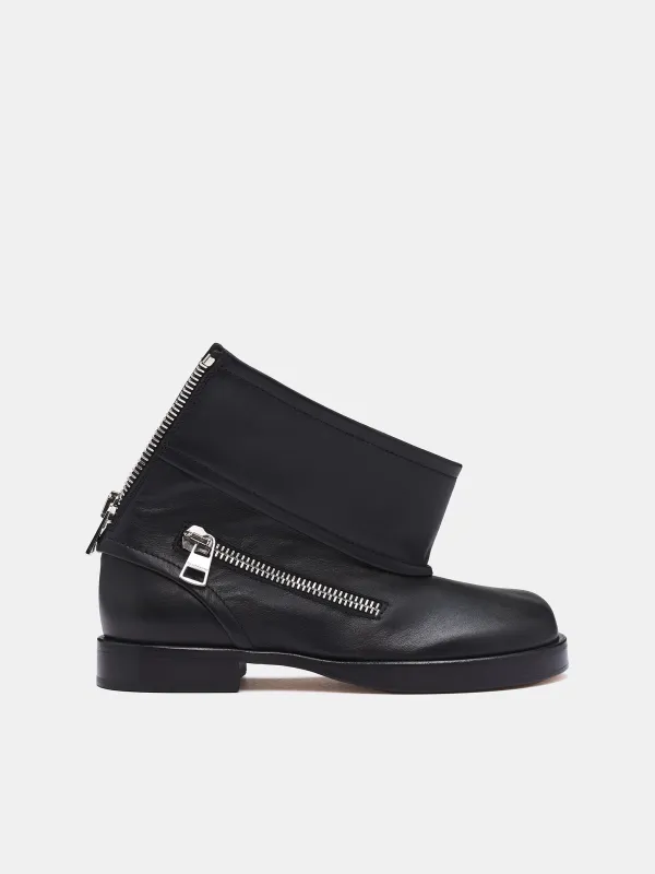 Biker Leather Ankle Boots (BT0101-LA0268-BLACK) made by J.W. Anderson