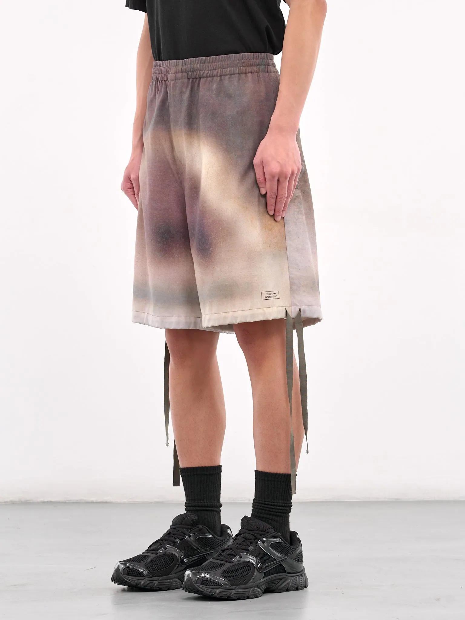 Elasticated Shorts (UC1E4509-DARK-BROWN-BASE) sold by lorenzo product image thumbnail 2