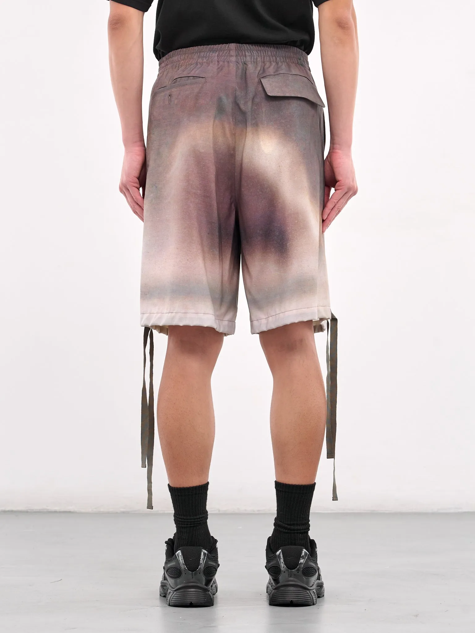 Elasticated Shorts (UC1E4509-DARK-BROWN-BASE) sold by lorenzo product image thumbnail 3