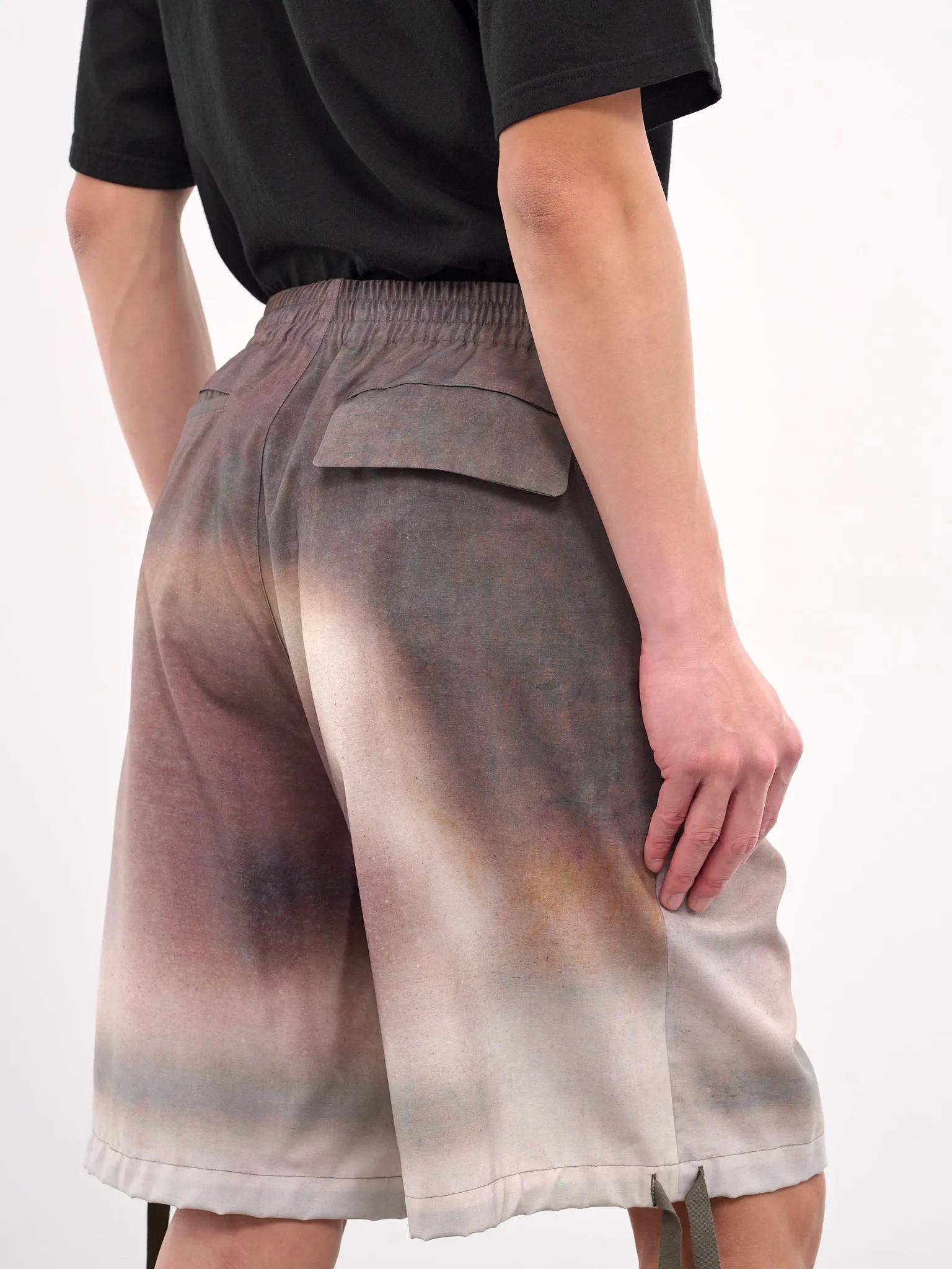 Elasticated Shorts (UC1E4509-DARK-BROWN-BASE) sold by lorenzo product image thumbnail 5