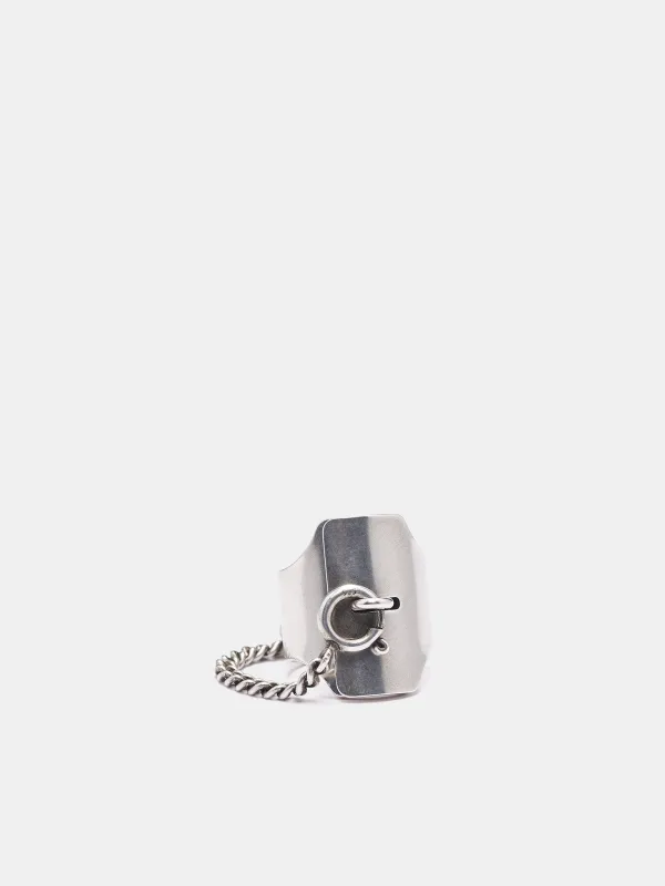 Martine Lock Ring (B0012699-JW020-ANTIQUE-SILVER) sold by lorenzo