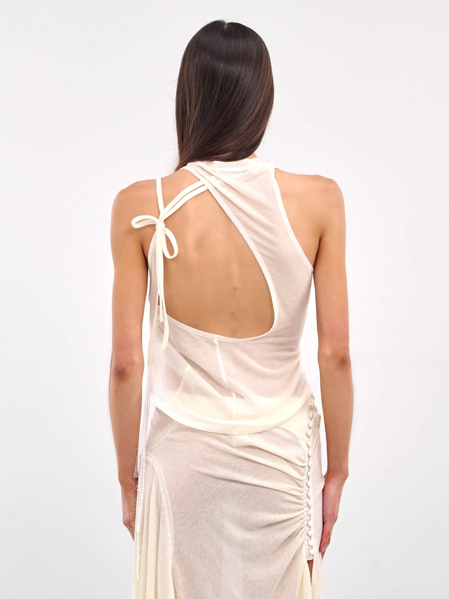 Layered Halter Top (TS13W-WHITE) sold by lorenzo product image thumbnail 3