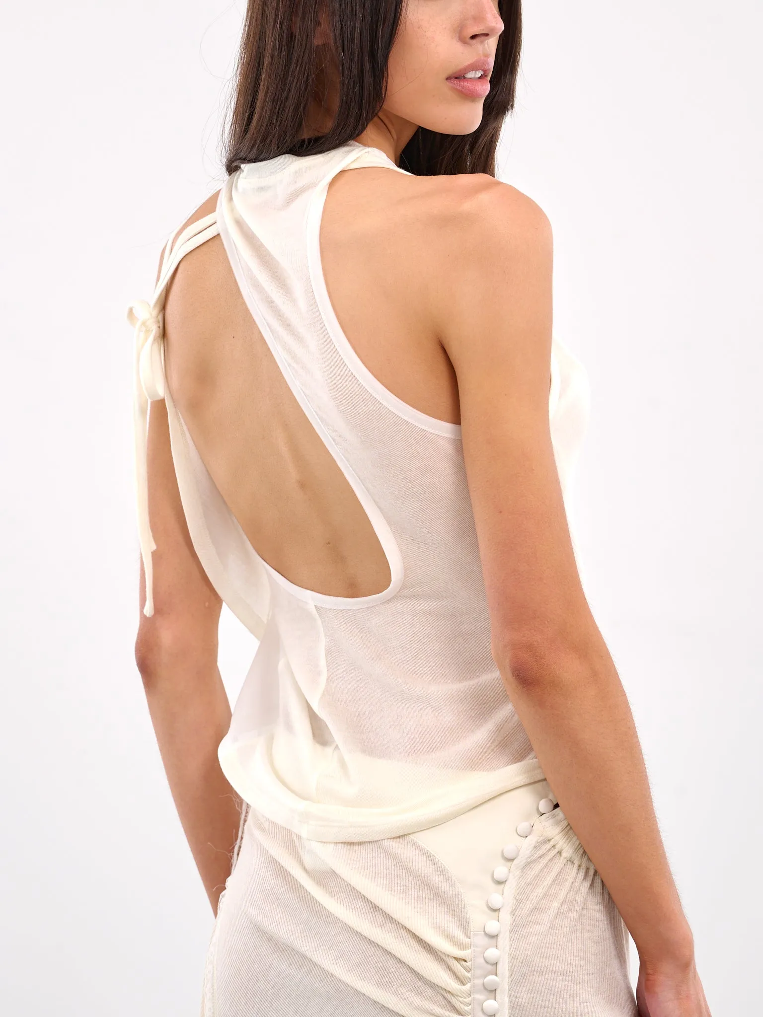 Layered Halter Top (TS13W-WHITE) sold by lorenzo product image thumbnail 5