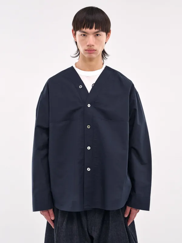 Baseball Button-up Shirt (AT-S002-SS8-NAVY) sold by lorenzo