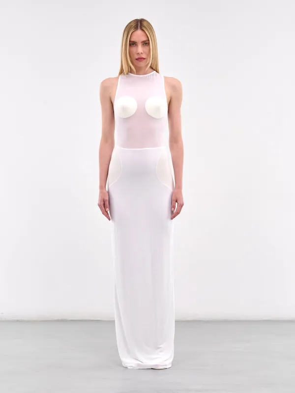 The Conical Dress (25-34-F-RO372-J082-WHITE-ECRU) made by Jean Paul Gaultier