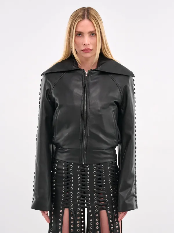 Two Layer Bomber Jacket (BJ01BL-BLACK) sold by lorenzo