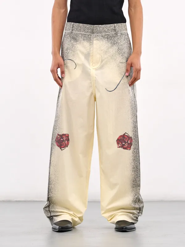 The Multi-Tattoo Suit Trousers (25-34-UPA192-C589-MULTI) sold by lorenzo