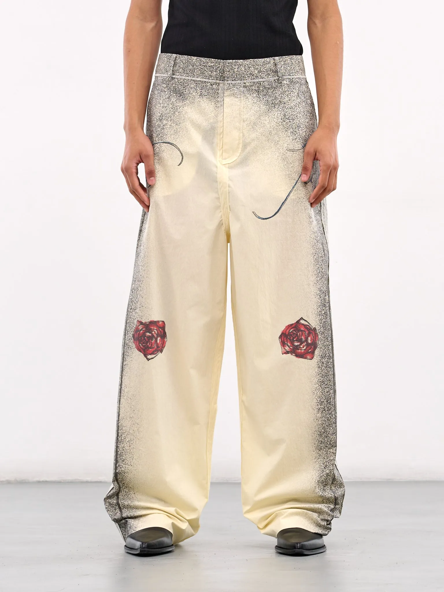 The Multi-Tattoo Suit Trousers (25-34-UPA192-C589-MULTI) sold by lorenzo