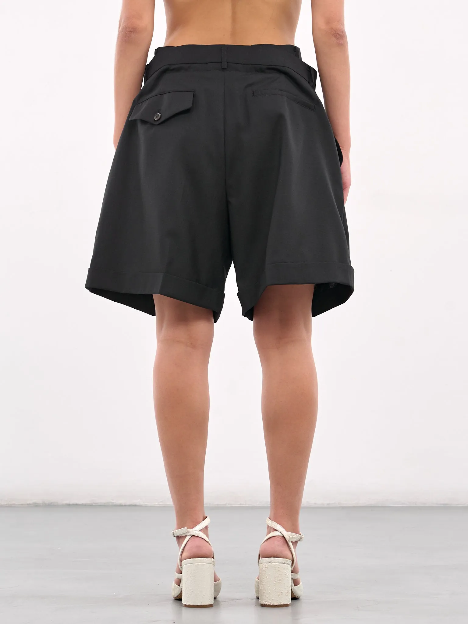 Layered Shorts (3O-P005-BLACK) sold by lorenzo product image thumbnail 3