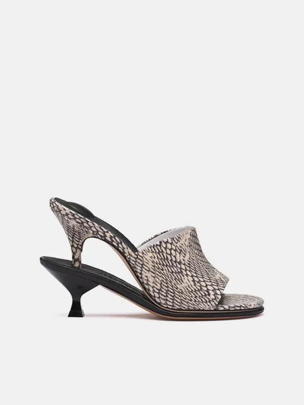 The Double Mules (243FO160-3233-BEIGE-BLACK) made by Jacquemus