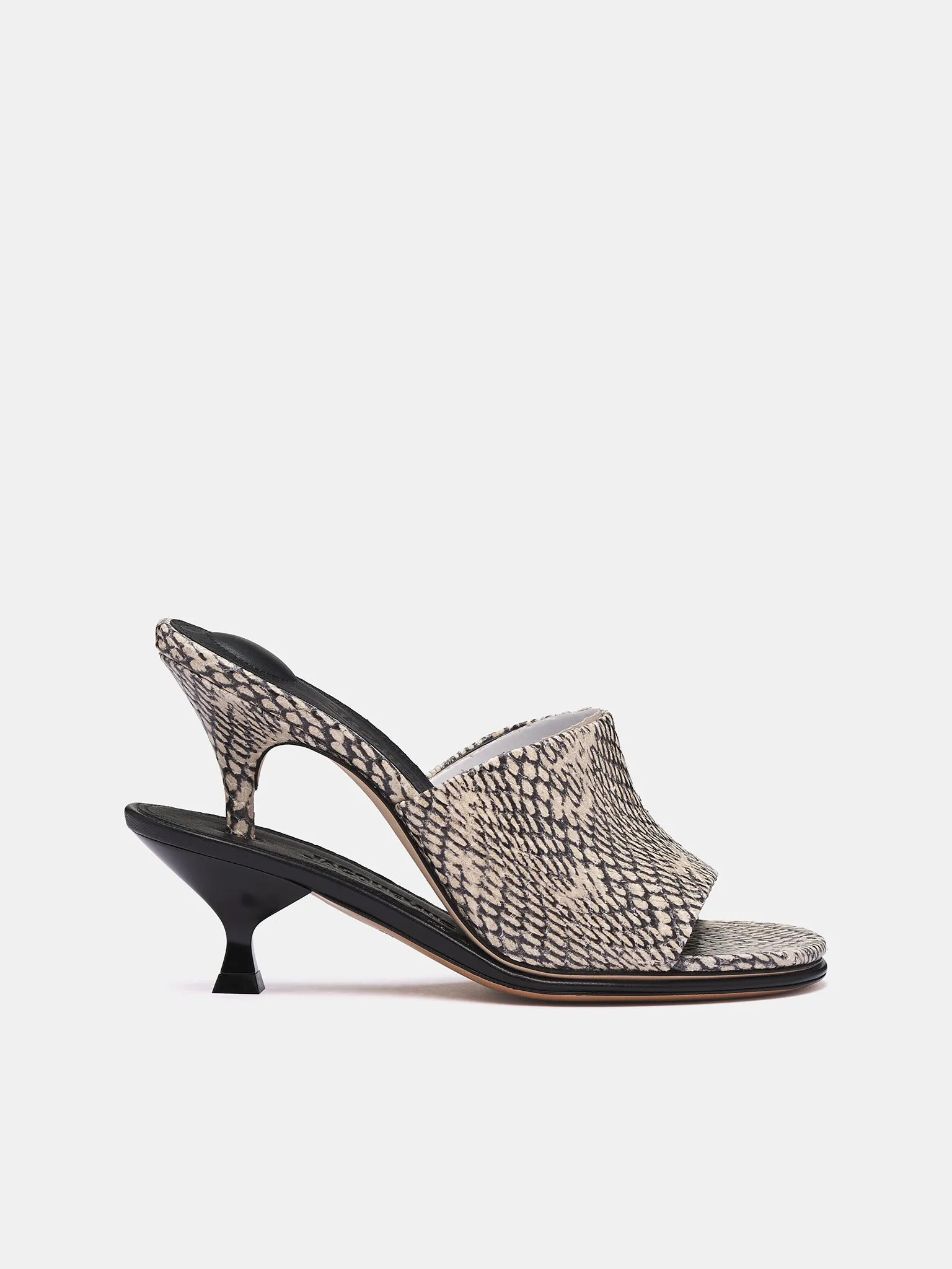 The Double Mules (243FO160-3233-BEIGE-BLACK) sold by lorenzo