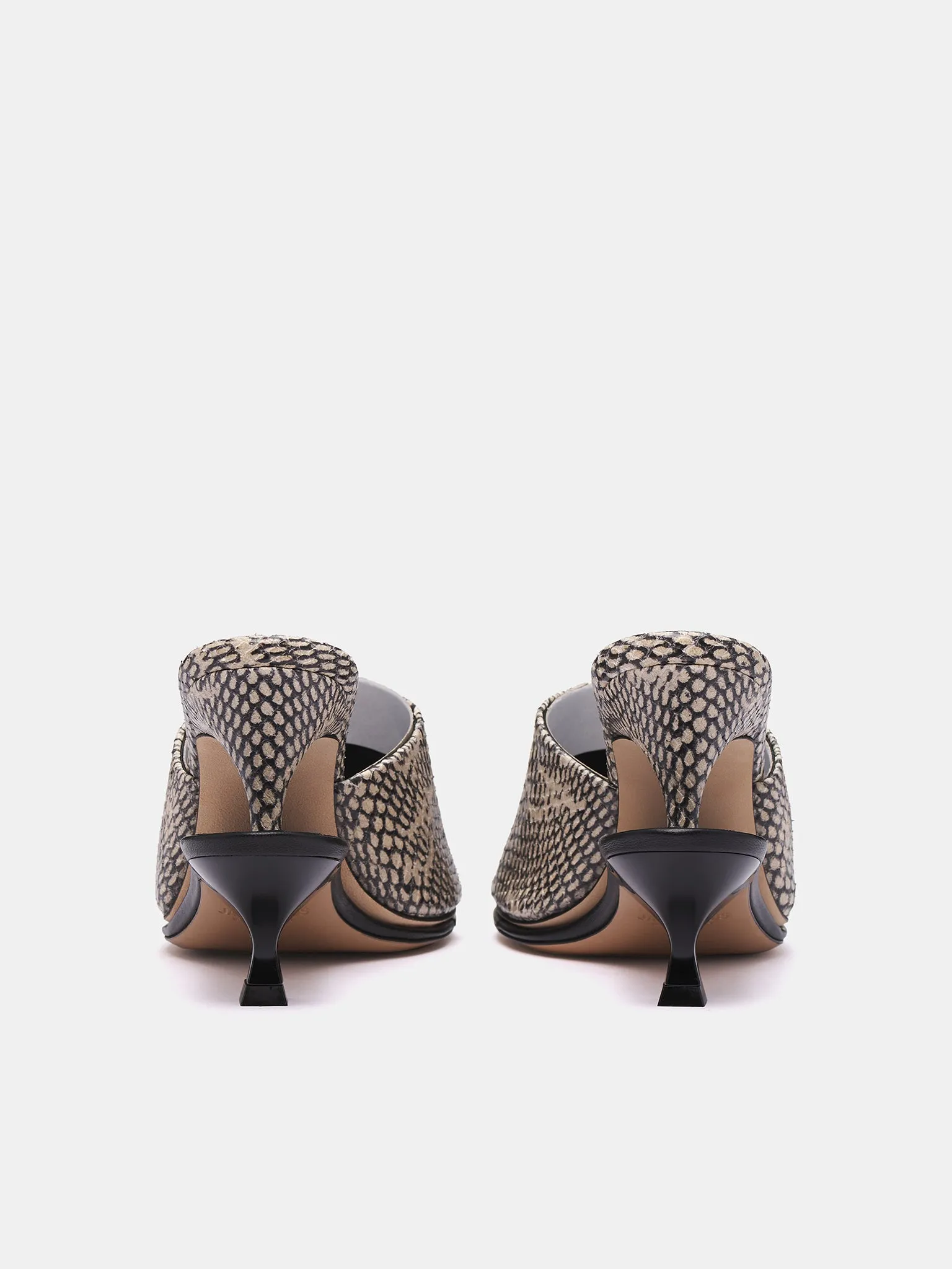 The Double Mules (243FO160-3233-BEIGE-BLACK) sold by lorenzo product image thumbnail 4