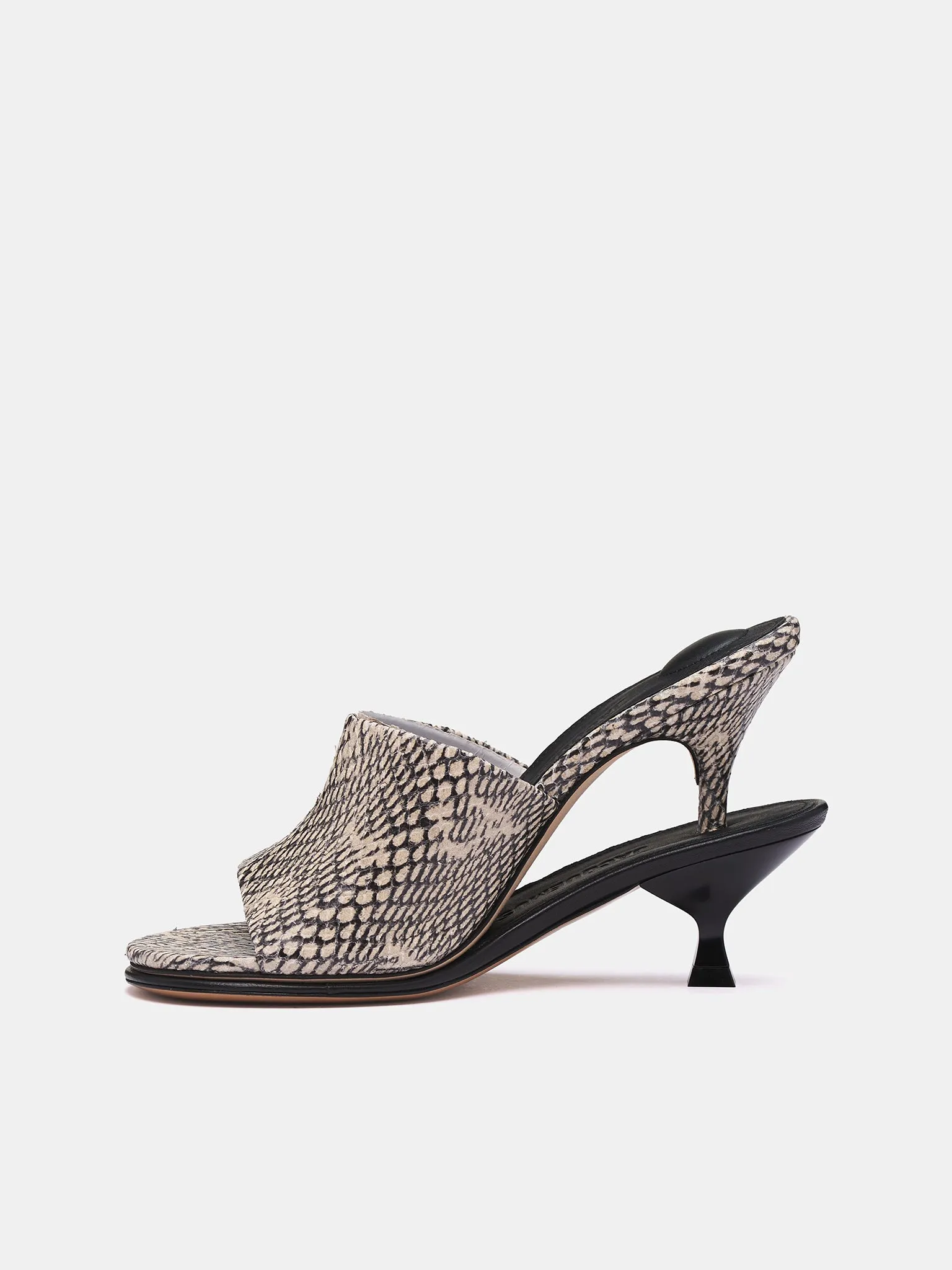 The Double Mules (243FO160-3233-BEIGE-BLACK) sold by lorenzo product image thumbnail 3