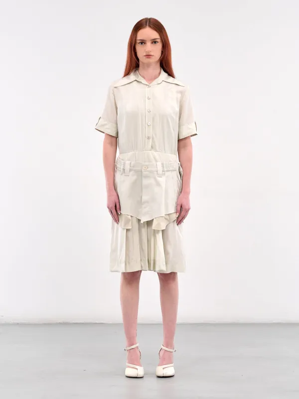 Deconstructed Mini Dress (S51DD0029-MTN060-LIGHT-GREY) made by lorenzo