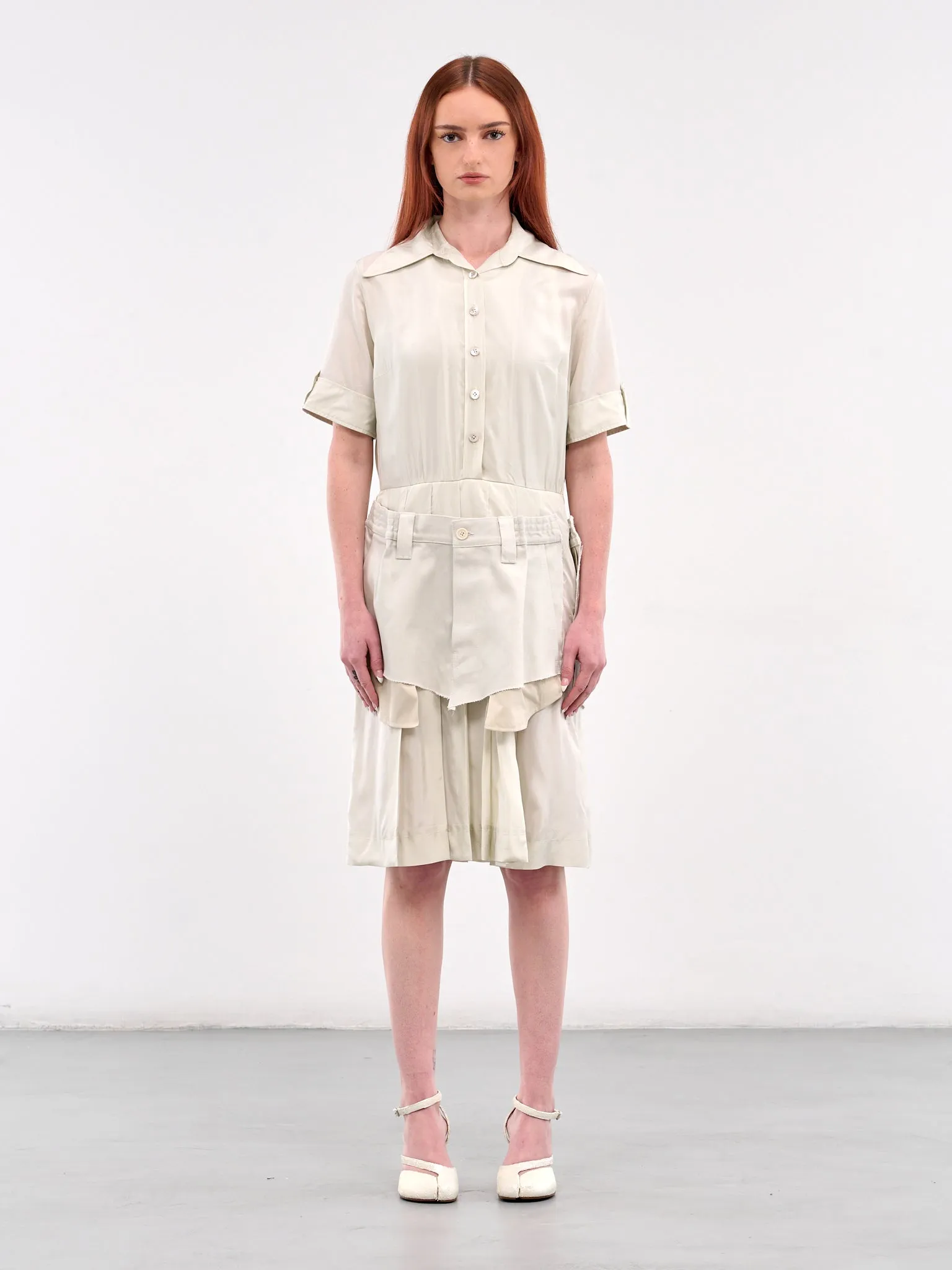 Deconstructed Mini Dress (S51DD0029-MTN060-LIGHT-GREY) sold by lorenzo