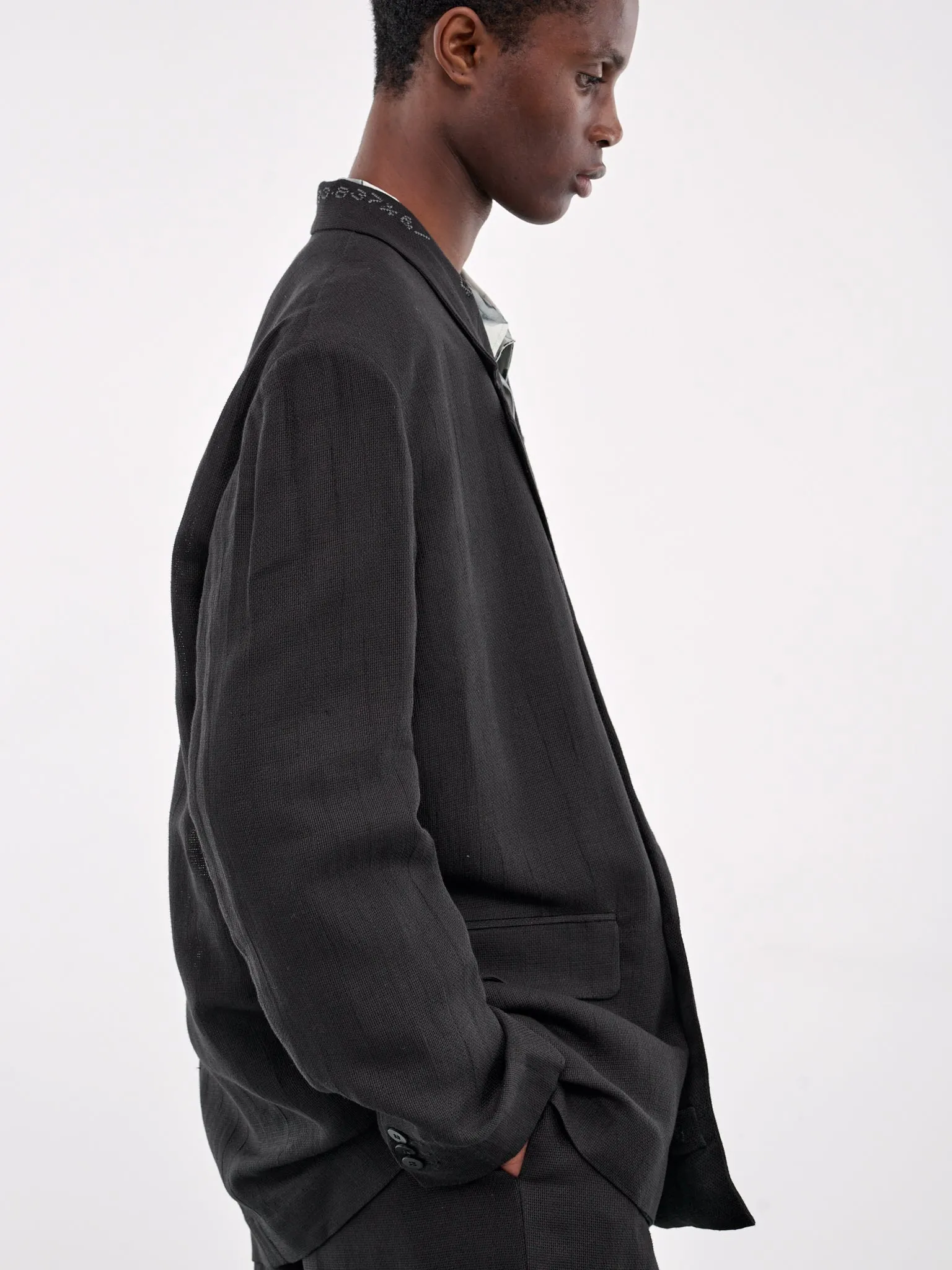 Double-Breasted Blazer (T78016910-LU10-BLACK) sold by lorenzo product image thumbnail 5