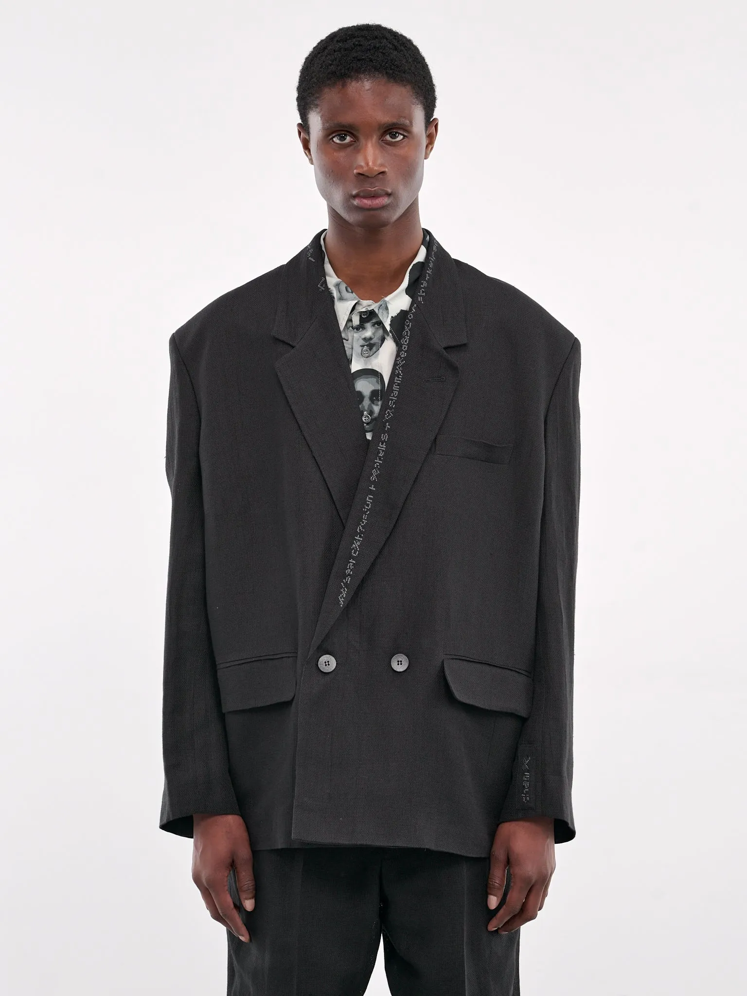 Double-Breasted Blazer (T78016910-LU10-BLACK) sold by lorenzo