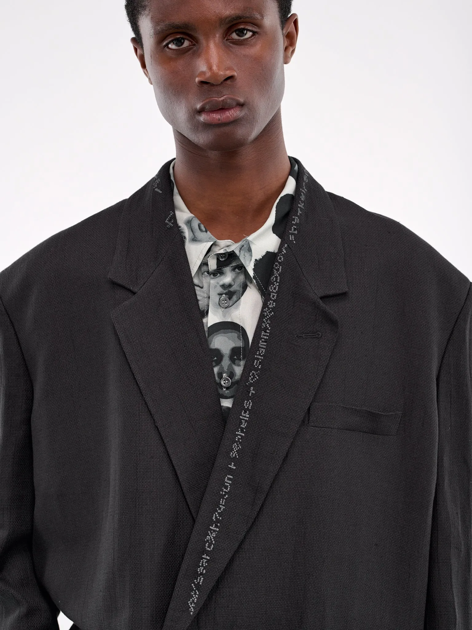 Double-Breasted Blazer (T78016910-LU10-BLACK) sold by lorenzo product image thumbnail 4