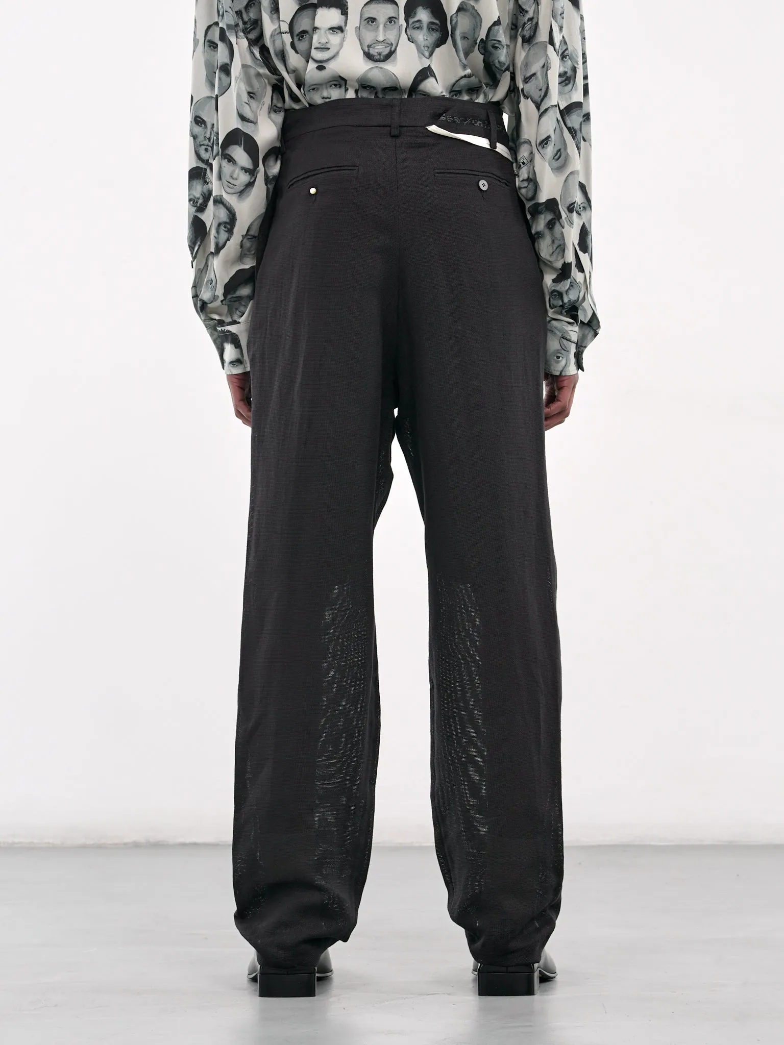 Deconstructed Waistband Trousers (T68022110-LU10-BLACK) sold by lorenzo product image thumbnail 3