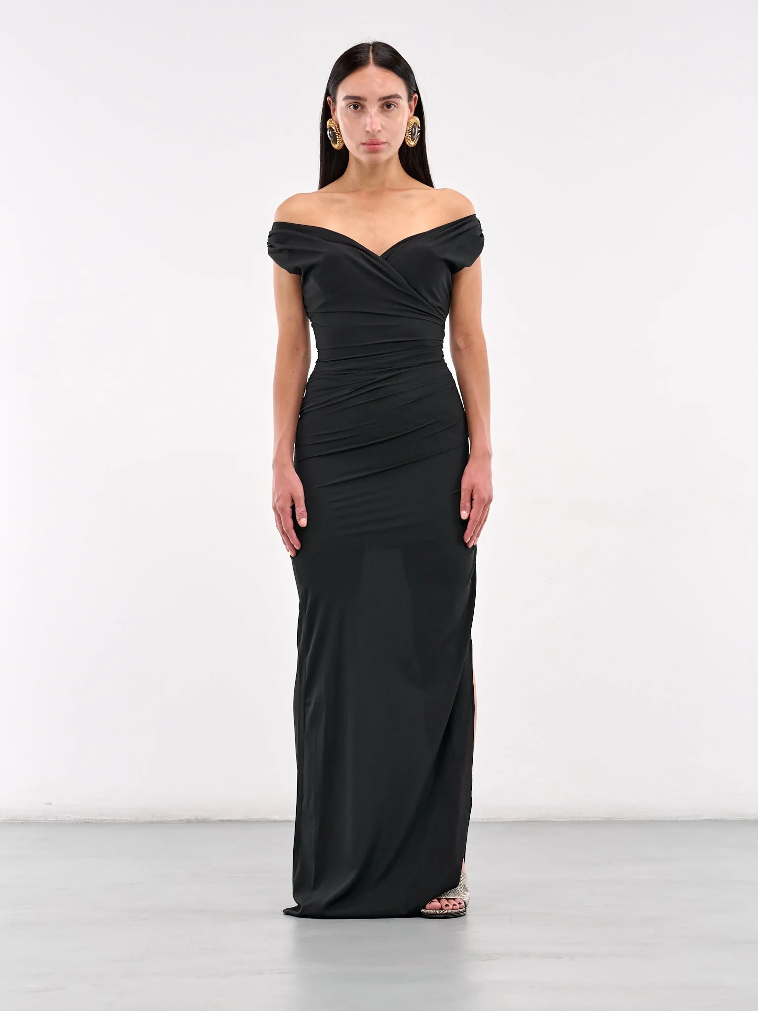 The Rita Long Dress (251DR237-1767-BLACK sold by lorenzo